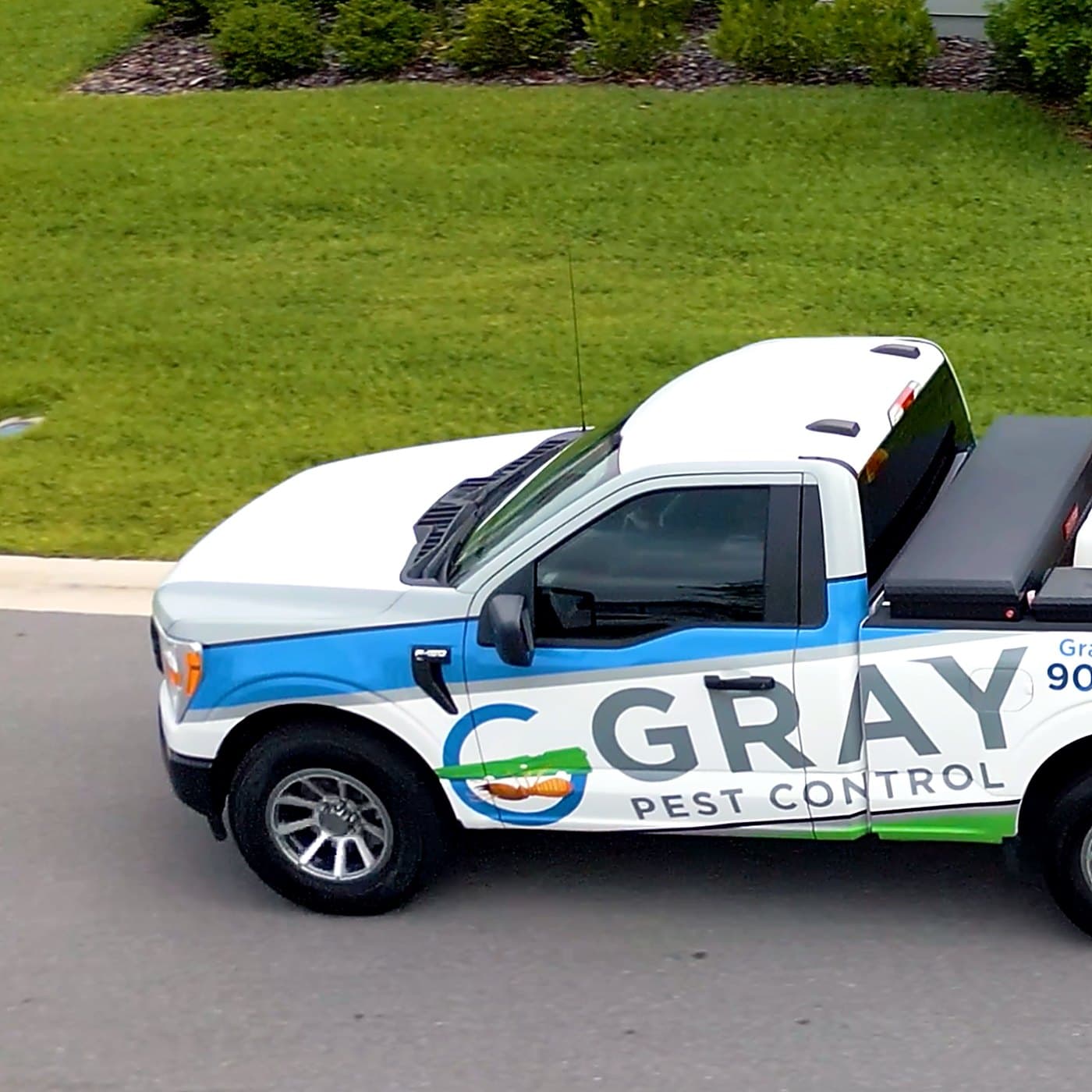Gray Pest Control technician providing commercial pest control in Northeast Florida